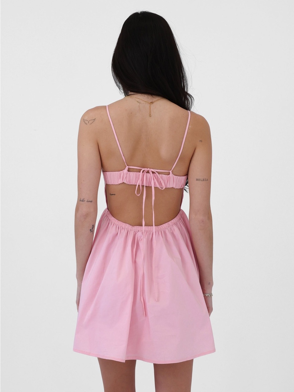 Grey Bandit Noey Dress Women’s Backless Light Pink Summer Dress Size Large NWT - Picture 6 of 14